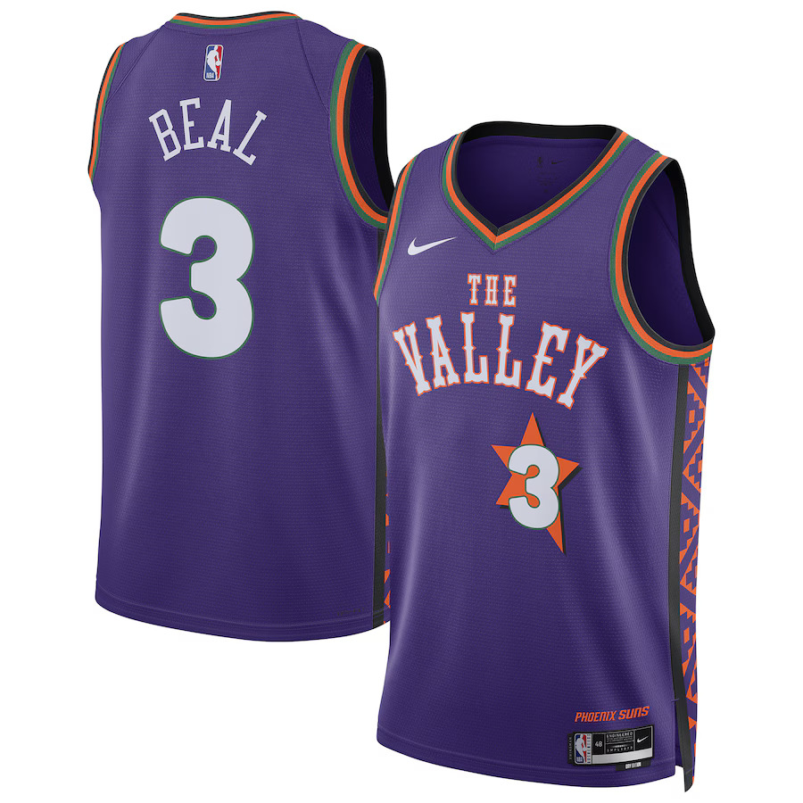 Men Phoenix Suns #3 Bradley Beal Nike Purple City Edition 2024-25 Swingman Player NBA Jersey